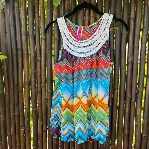 Heart Soul Tops - Vintage Heart Soul Top • Beaded Ribbon • size Medium •
